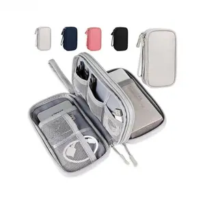 Cable Organizer Bag, Mini Electronic Accessories Storage Case for Phone, Power Bank, Charger, USB Drive & Earphone, Portable Travel Organizer Pouch