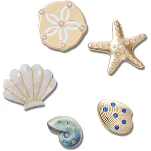 Crocs Jibbitz Summer Vibes 5 Pack Shoe Charms – Cute Florals & Jewelry-Inspired Designs