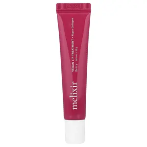 Melixir Vegan Lip Treatment + Vegan Collagen, 4 Berry, 0.5 oz (15 g)