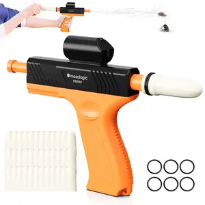 Mosalogic Salt Gun Fly Killer – Safe & Fun Bug Shooter | Eco-Friendly Manual Bug Zapper | Christmas Stocking Stuffer & Halloween Party Fun | Cool Gadget Gift for Teens & Adults (14+) | Best for Home, Kitchen, Camping, Backyard – Black/Orange