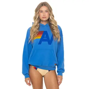 LOGO PULLOVER RELAXED HOODIE - COBALT