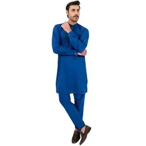 Mens Navy Kurta Pajama/Shalwar Kameez/Thobe/Sherwani - Pakistan & Indian, Ramadan, Eid, Wedding, Shaadi, Mehendi, Holi