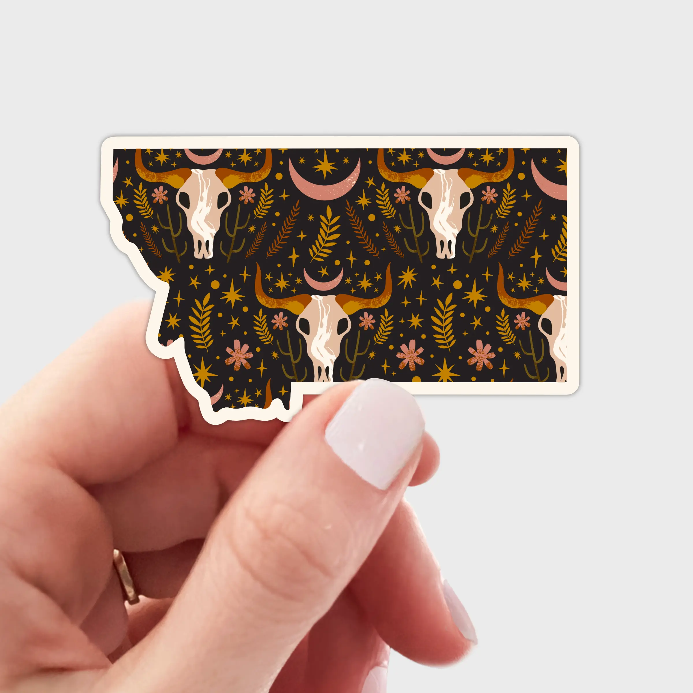 Montana Longhorn Sticker - big sky country, treasure state