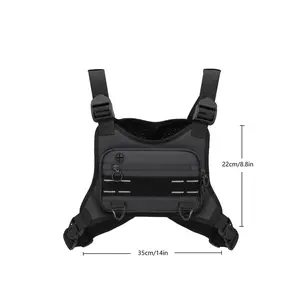 Outdoor Running Chest Bag, Lightweight Running Vest Rigs for Workouts Cycling Hiking, Water Resistant Sports Chest Pack for Men and Woman