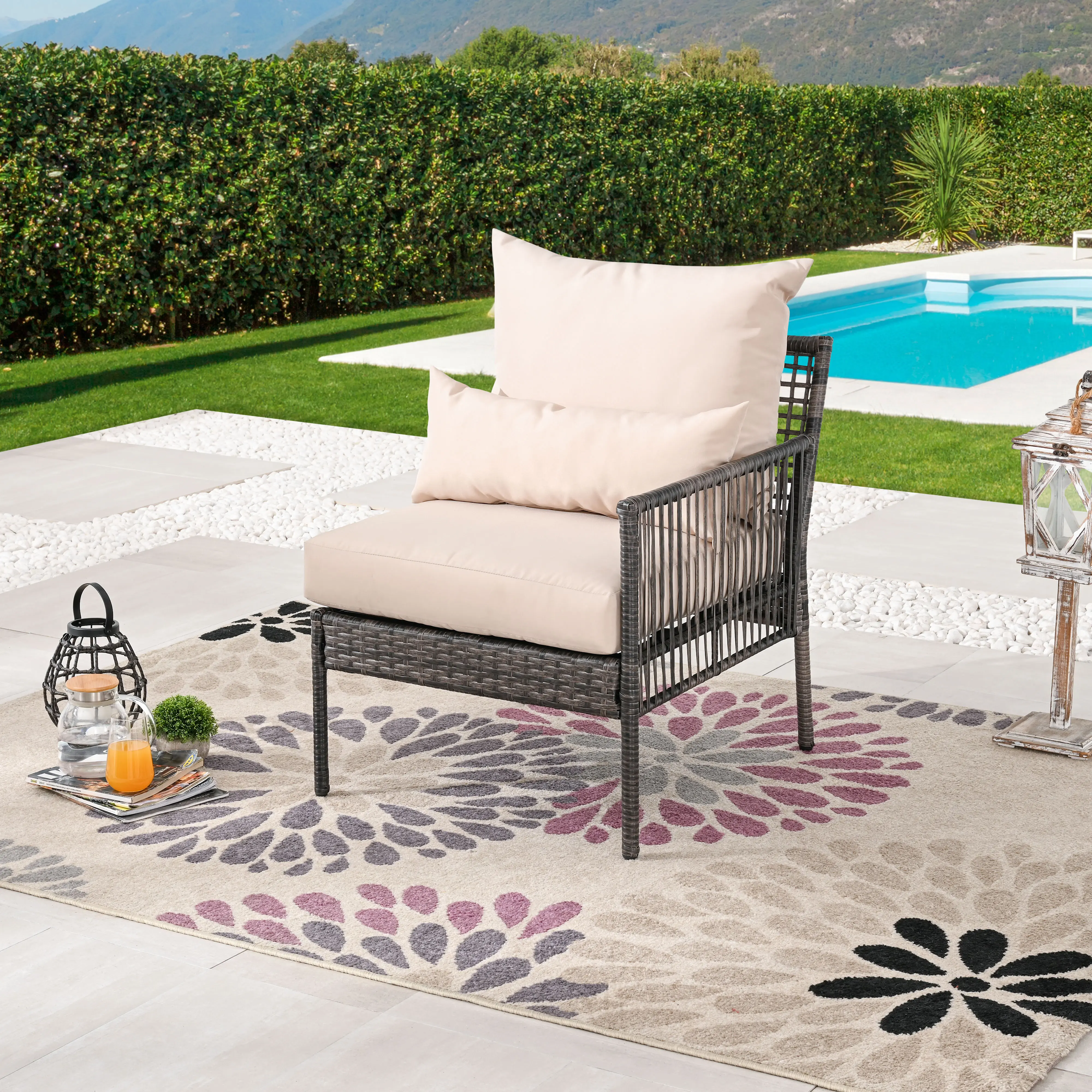 Top Space All-Weather PE Wicker Rattan Sectional Sofa Set with Thick Cushions for Outdoor Balcony Garden Pool