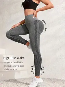 One women’s seamless high-waisted butt-lifting tummy control sports leggings, slim fit, moisture-wicking, quick-dry yoga pants, casual training tight leggings for women