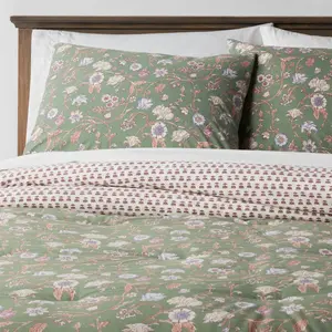 Threshold Boho Comforter & Sham Set Reversible OEKO-TEX