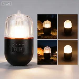 Camping ambient light, high-brightness warm light, portable, magnetic, waterproof, rechargeable, multi-functional outdoor flashlight.