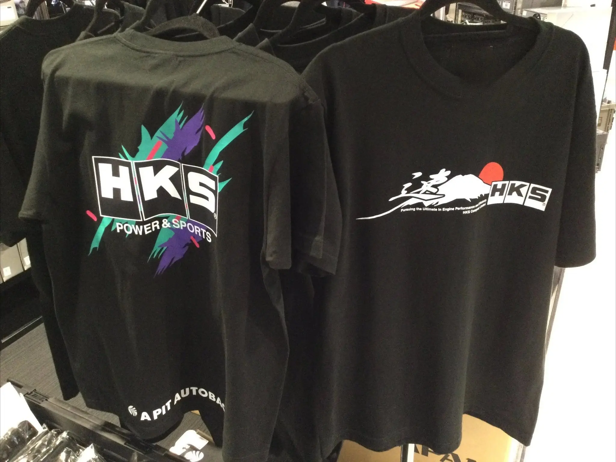 HKS T-Shirt Car Enthusiasts Drifting Drag JDM Men's and Women's Same Round Neck Cotton T-shirt Motorcycle Street T-shirt