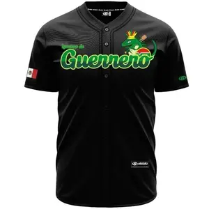 Iguanas De Guerrero Baseball Jersey, Mexico Jersey for Men Women Youth And Kids, Mexico Baseball Shirt, Hiphop Jersey, All-Over Print Baseball Jersey #2