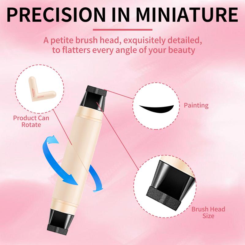 All-in-one Eyeliner Stamp Pen - Precise Application, Versatile & Easy to Use, Compact for On-the-Go Touch-ups, Natural Black & Honey Tea Brown Options