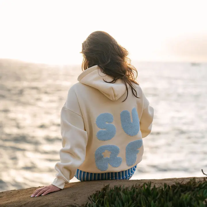 Terry Cloth Patchwork Surf Hoodie