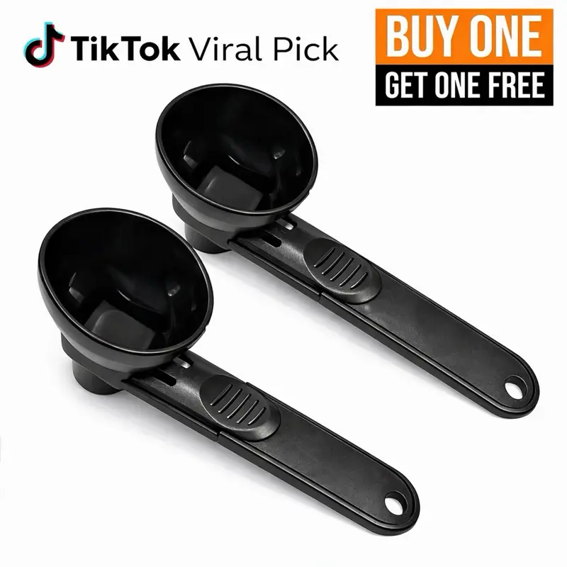 Protein Powder Scoop Funnel, Measuring Utensil Gadget, Wide-Mouth Travel-Ready Tool for Pre-Workout, Creatine, Powder Sliding Spoon,High Quality Funnel, Powder Formula, coffee Milk Smoothie Chocolate Powder,BPA Free Plastic,2 PCS