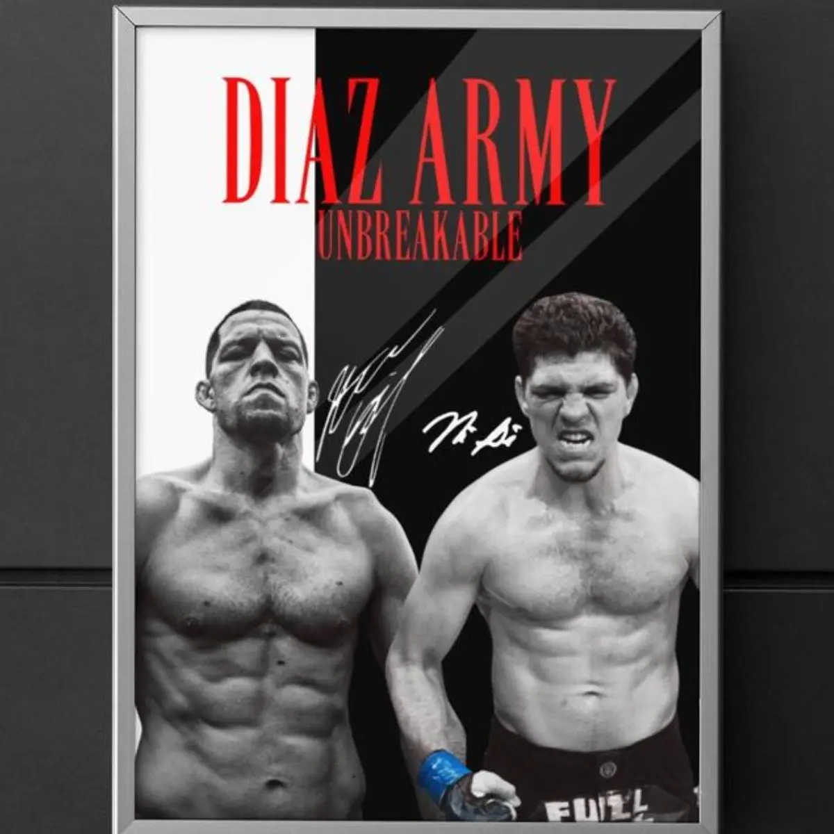Diaz Army, Diaz Brothers, Poster, Nate Diaz, Nick Diaz, Stockton UFC, UFC Poster, Poster Ideas, Motivational Posters, Wall Decor, MMA Poster