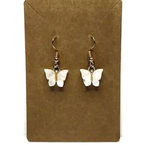 Cartoony Butterfly Drop Earrings
