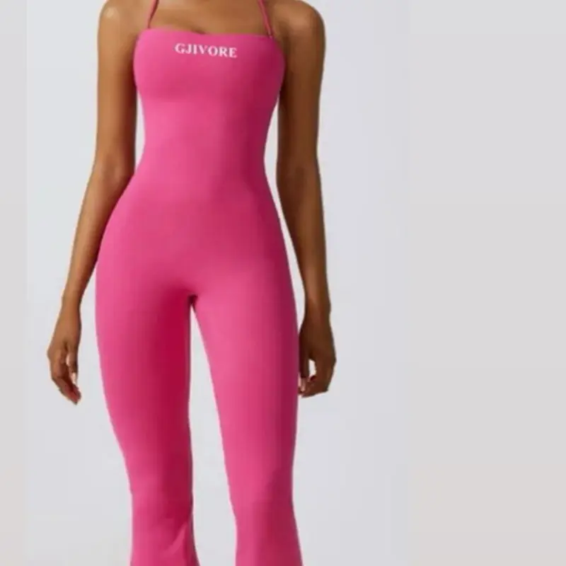 Gijvore Soft Girl One Piece Suit - Pink Spaghetti Strap Jumpsuit