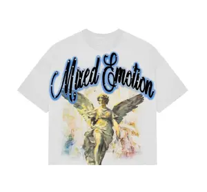 Mixed emotions Blue “Rhinestone” Cropped T-shirt, Casual shirt, Gift for Men & Women