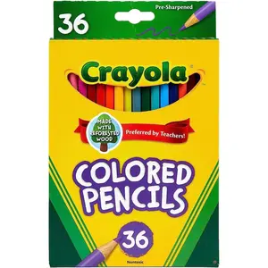 Colored Pencils (36Ct), Kids Pencils Set, Art Supplies, Great for Coloring Books, Classroom Pencils, School Supplies, 3+