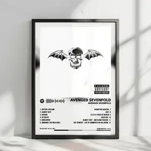 Avenged Sevenfold "Avenged Sevenfold" Album Cover Poster - with Complete Tracklist - NO FRAME