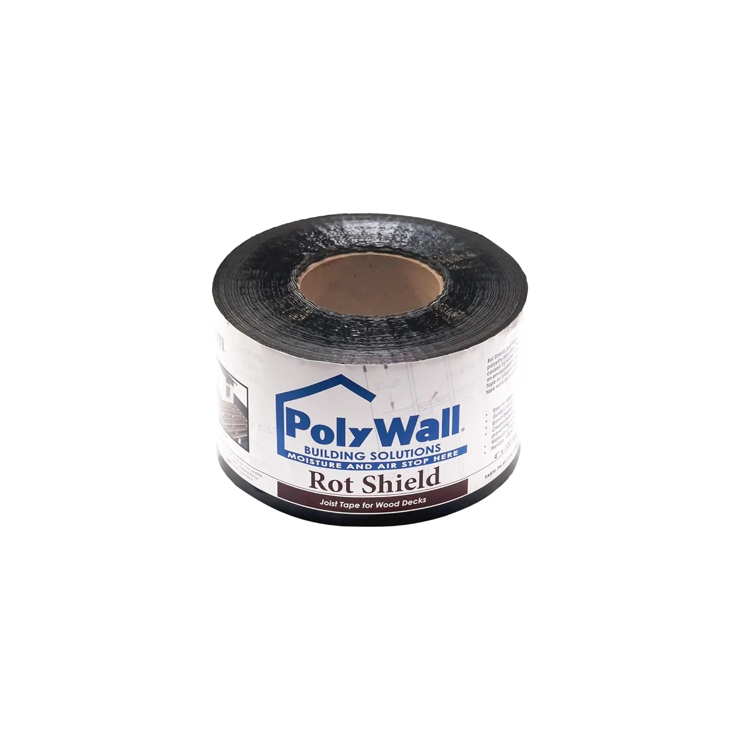 Poly Wall - Rot Shield Joist Tape for Decking, 4" x 100'.  The . Self Adhering, Self Sealing Deck Joist Tape for Wood Decks