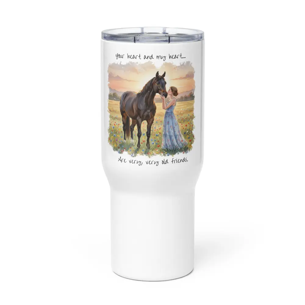 Travel mug with a handle - Horse Best Friend