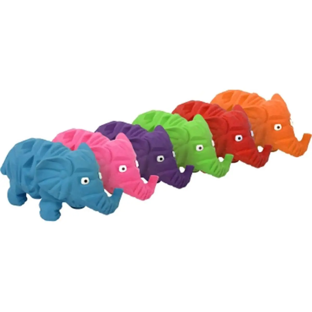 Multipet International Origami Elephant Latex Interactive Cat Toy - Assorted Colors, Easy Pick Up, Encourages Exercise, Ideal for Gentle Chewers, Interactive Toy