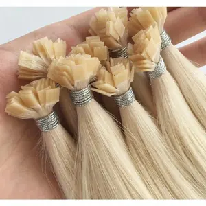 2025 Hot 50pcs (40g Total Weight) Flat-Tipped Human Hair Extensions with Keratin Capsules - Natural Straight Hair for Seamless Fusion, Blonde/Beige/Black Colors, Damage-Ponytails, Highlights, Volume - Suitable for All Hair Types, Ethnicities & Women - Sal