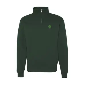 Boston Scally The Irish Rose 1/4 Zip-Up Pullover - Forest Green