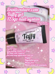 Taffy Gel  123go glue gel  Soft Gel Nail Tips Glue Solid State Soak Off Super Strong Glue for Acrylic Nails Curing Needed for Nails Extension Press On Nails 15g