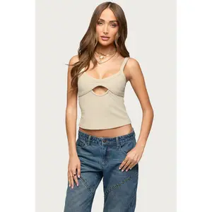 Karin Cut Out Ribbed Tank Top