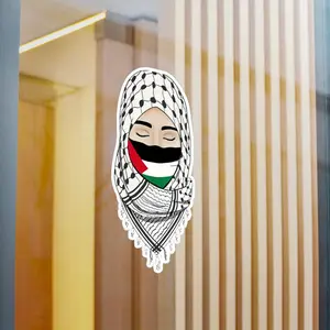 Palestine Map Decal, Waterproof Vinyl Sticker, Car Window and Laptop Sticker, Palestinian Pride Stickers Decor Decorative