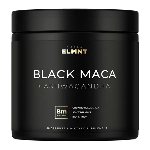 NEW !!! 40x Strength Organic Black Maca Root w. Ashwagandha - #1 Highest Potency Black Maca Root Capsules for Men Supplement 40:1 Extract - 100% Pure Maca Peruana Gelatinized Maca Root Powder Pills