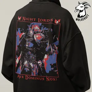 Night Lords Hoodie, Warhammer 40k Sweatshirts, Chaos Space Marines Graphic Tee, Sci-Fi Fan Gift, Wargames Apparel, Terror Legion Pullover