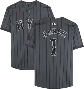 Jeff McNeil New York Autographed Nike 2024 City Connect Limited Jersey with "LFGM!" Inscription - Fanatics Authentic Certified