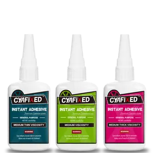 CYAFIXED Super Glue - Medium, Medium Thin & Medium Thick Viscosity - CA Glue(Instant Adhesive) for 3D Printing,Plastic, Rubber, Metal, Permanent Repair,DIY Household Clear Glue Aquascape and Hobby Models