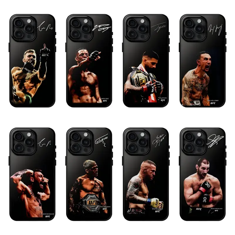 UFC Fighters Collection Signature Phone Case, The Championship Phone Cover, Fight Night for iPhone17 ProMax 161514131211 Plus