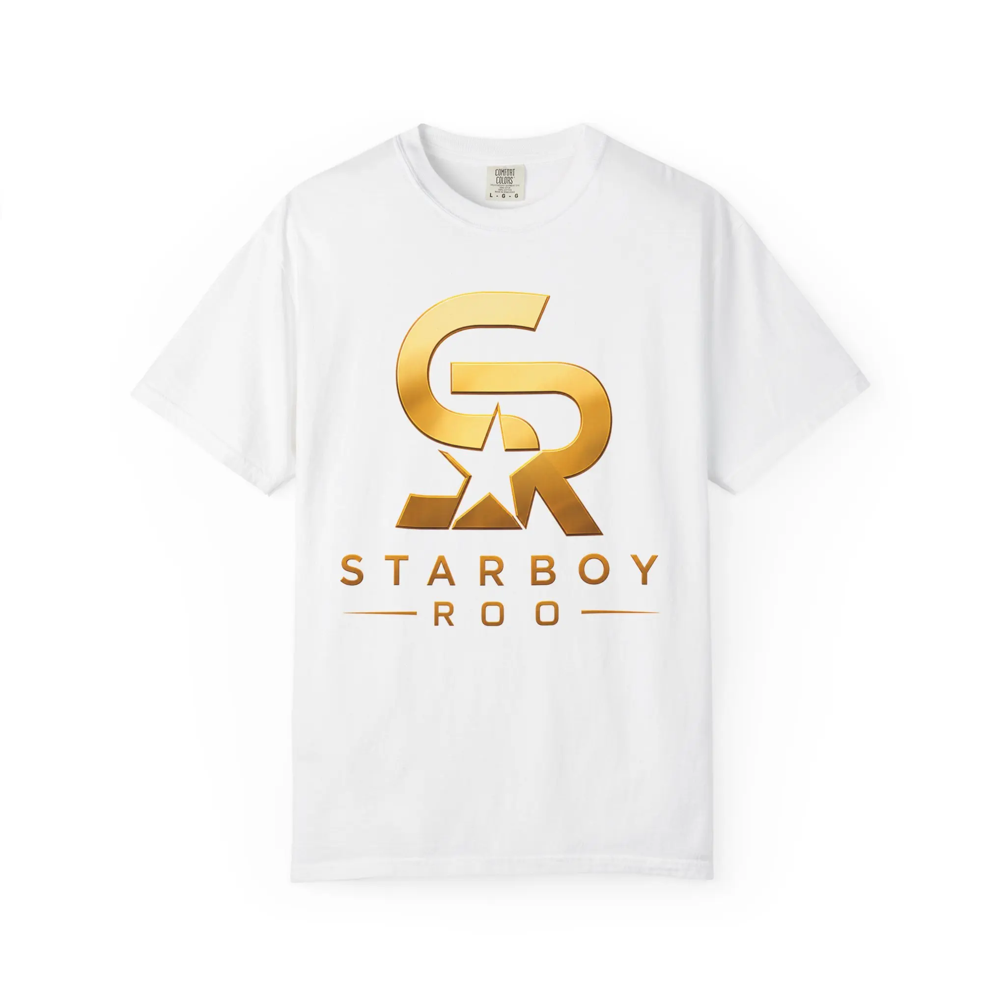 Starboy Roo Gold Logo T-Shirt | Metallic Star S R Monogram