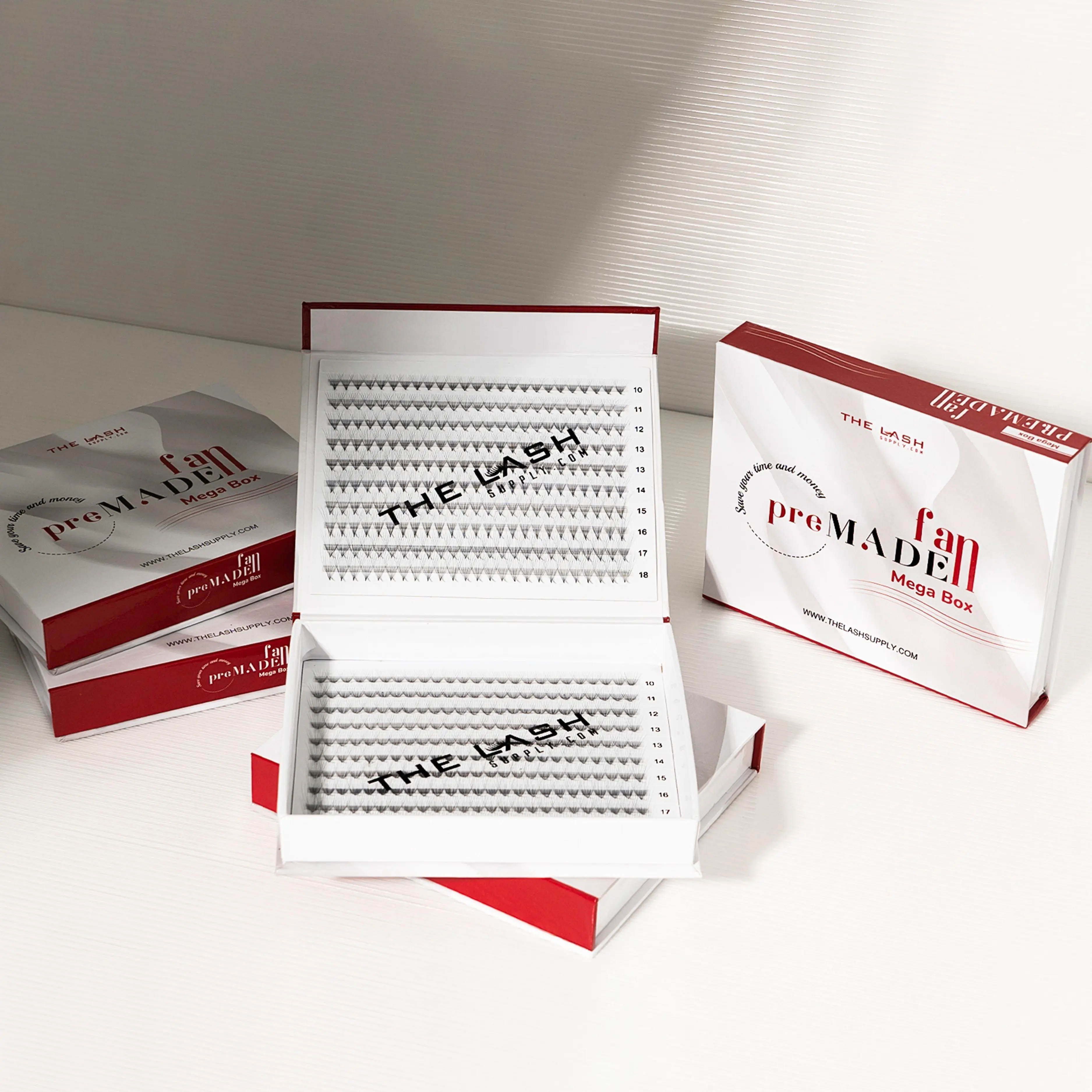 Korean D-Curl 7D Wispy False Eyelashes Mega Box - 0.05mm, 10-18mm Nature Eyelash Extensions for Cosmetic Makeup Use