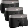 Men's 3-Pack No Fly 3in Boxer Briefs - Plain, Soft, Breathable, Modal-Spandex-Nylon-Cotton Blend Fabric, Medium, Day Wear (S Size Option Included)