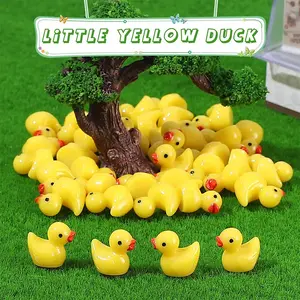 30pcs/50pcs/100pcs Mini Resin Duck Decorations, Cartoon Ducks for Halloween, Christmas, Wedding, Garden, Home Decoration