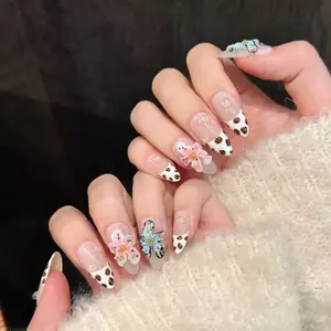 Girly Everyday Nail Sticker Set Creative Beach Vacation Shell Designs Featuring A Pink Gradient Floral Pattern And Wavy Patterns Long Almond Shaped Tropical Shells That Can Be Reused For Colorful Nail Art