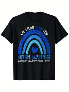 In April We Wear Blue Autism Awareness Men Women A