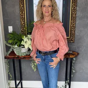 Dusty Rose Off Shoulder Top