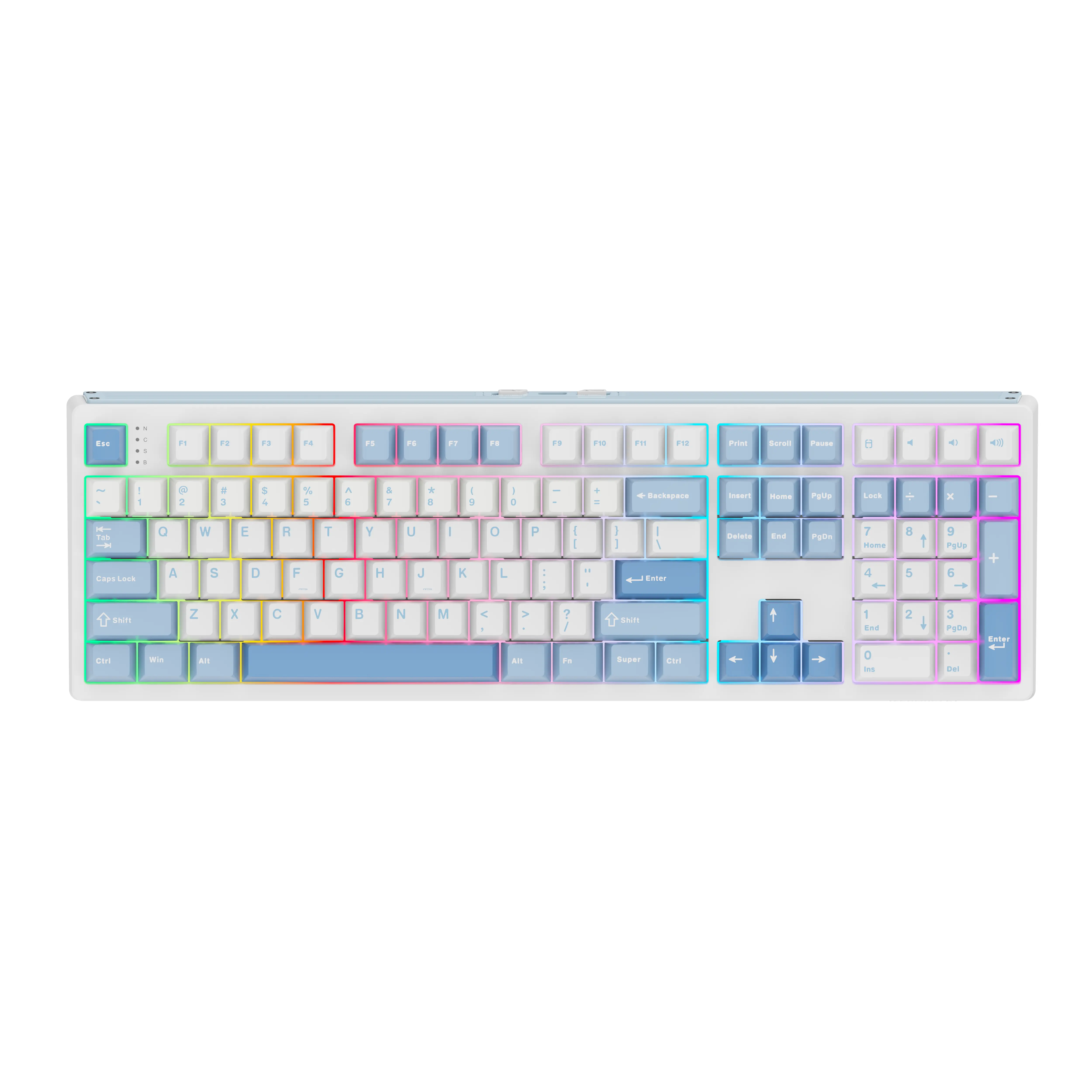 EPOMAKER TH108 100% Full Size Mechanical Gasket Keyboard - 108-Key Hot Swappable, South-facing RGB Backlit, Tri-Mode (USB-C/BT 5.0/2.4GHz) Wireless, Custom Driver Supported for PC, Creamy Desk Accessories