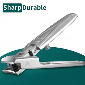 Ergonomic Nail Clippers for Seniors, Thick Nails and Toenails Clipper, Long Handle with Trimmer, Precision Nail Cutter for Men and Women