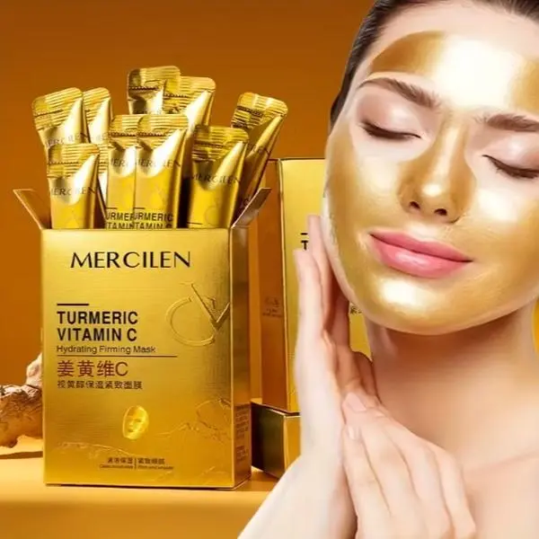MERCILEN Turmeric Vitamin C Hydrating Firming Mask for Radiant Skin Care