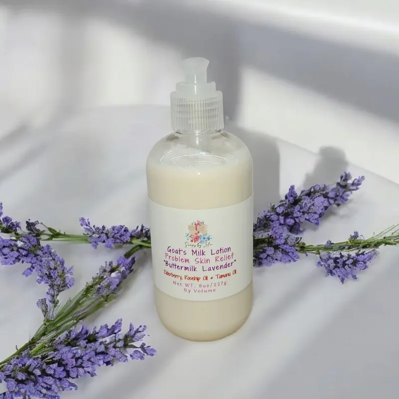 SOAPS BY LELA Alcohol-Free Goat Milk Body Lotion - Luxury Body Care for Adults, Lightweight, Hydrating, Skin Repair, Nourishing Vitamin-Blend with Argan Oil, Jojoba, Tamanu, Soothes Sensitive Skin, Moisturizes, Locks Moisture, Boosts Radiance