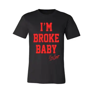 I'm Broke Baby T-Shirt -Black/Red