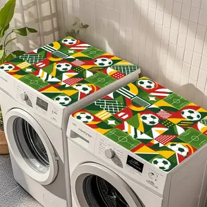 Soccer-themed washing machine mat