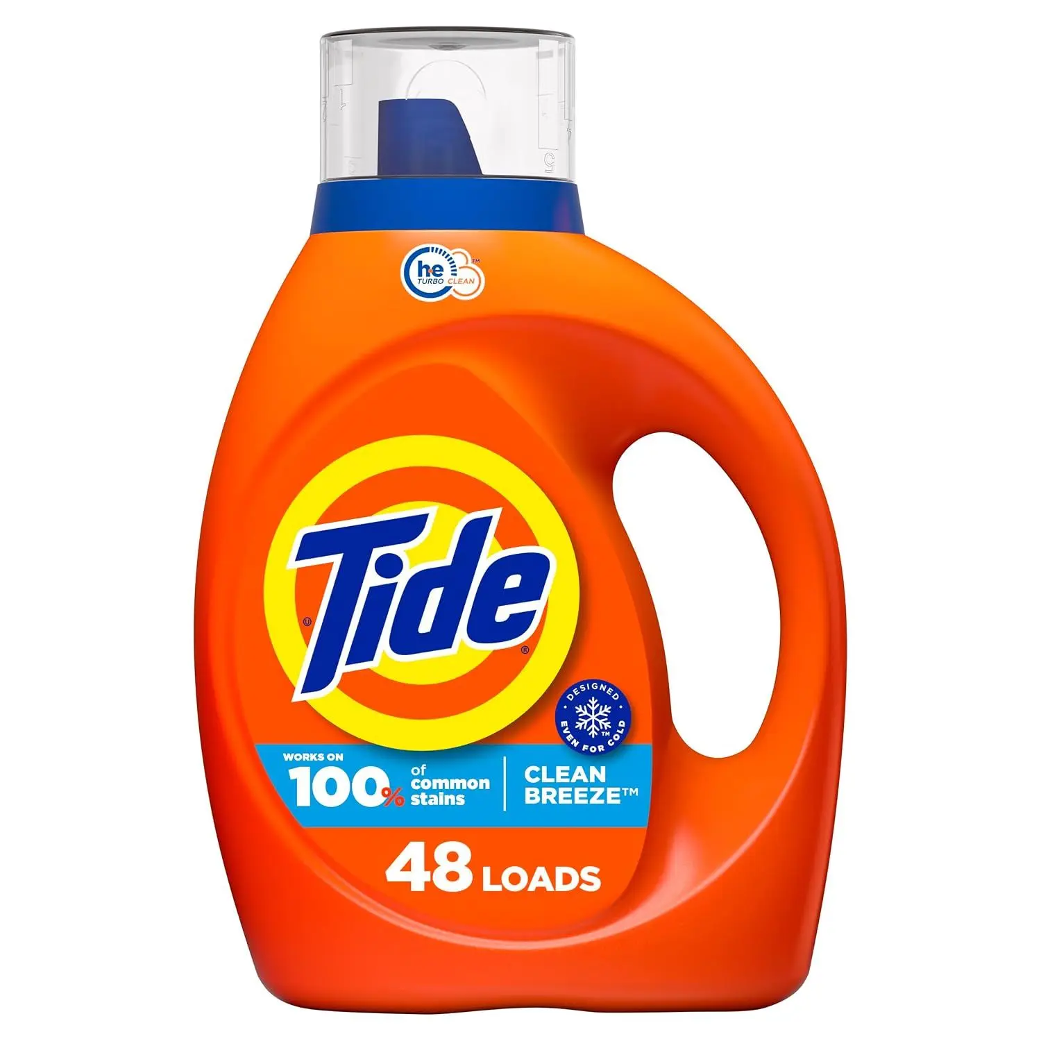 Tide Liquid Laundry Detergent, Original Scent, 125 fl oz, 100 Loads, Boosted Clean Even in Cold Water with Concentrated Washing Soap